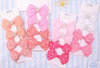 4 Pc Rhinestone Crown & Polka Dot Bow Hair Clip Set .70 each set