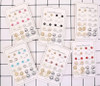 12 Pair Birth Month Fashion Stud Earring Set .70 each set