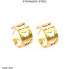 0.8" Stainless Steel Butterfly Cutout Hoop Earrings .70 each pair
