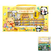 Kids' 6 Pc Cartoon Stationery Gift Set with Carry Handle .75 each