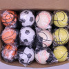 2" Rubber Mixed Sport Style Return Boomerang Ball 2 dz Display .81 each