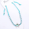 Pastel Beaded Rhinestone Turtle Charm Adjustable Anklet .70 each