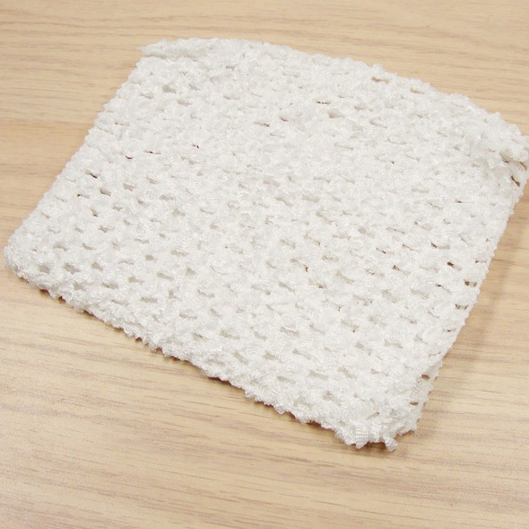 5" All White Crochet Stretch Headwraps .42 ea