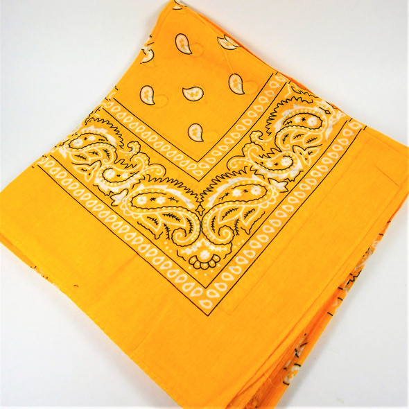 Golden Color  Bandana 100% Cotton 21" Square .56 each