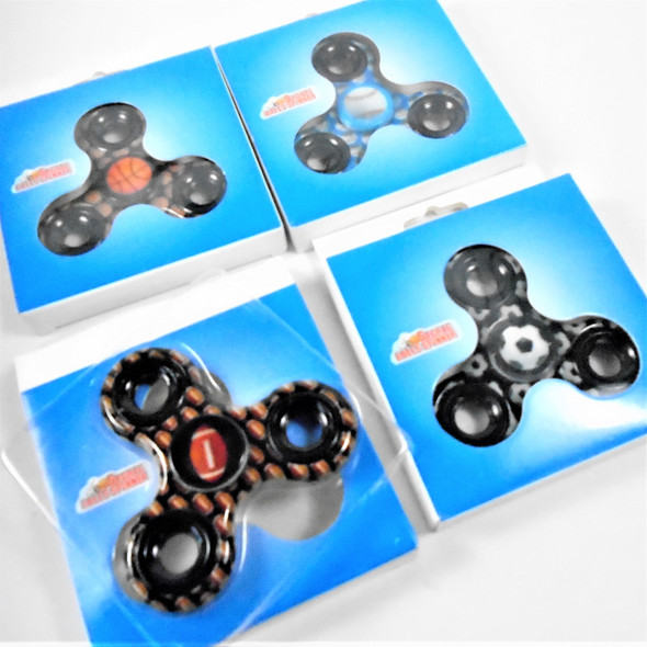 "Best Quality 3" Fidget Spinners Sports Theme  24 per display bx .50 each 