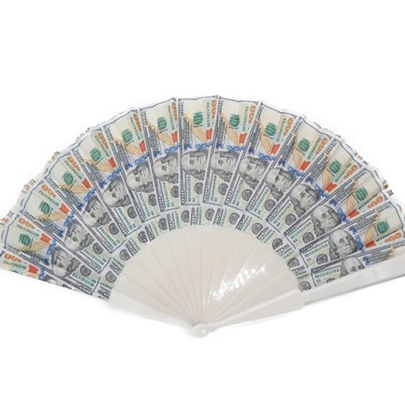 9" White Handle MONEY Print Novelty Hand Fans .60 each 9" White Handle MONEY Print Novelty Hand Fans .60 each