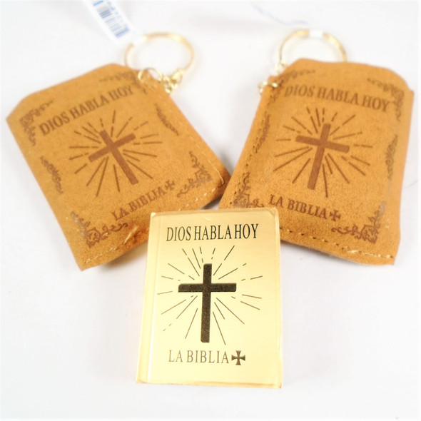 2" Mini Bible Keychain w/ Case Spanish 12 per pack  .58 ea