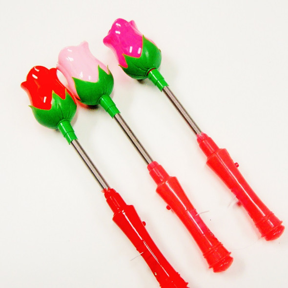 10" Asst Color Light Up Roses 12 per pk @ .95 ea