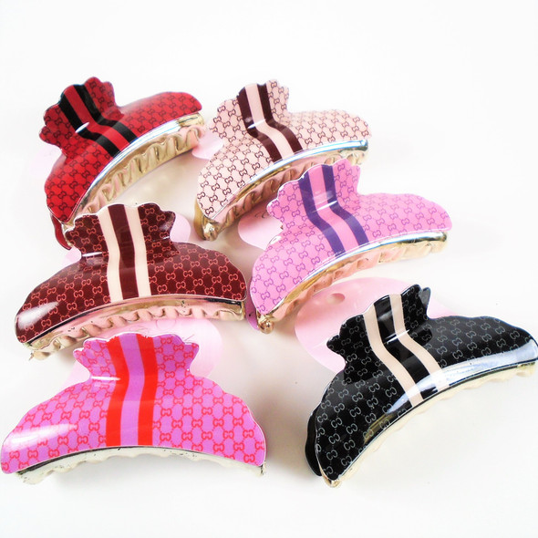  TRENDY 3.5" Firm Grip Fashion Jaw Clip  6 colors   .60 eac