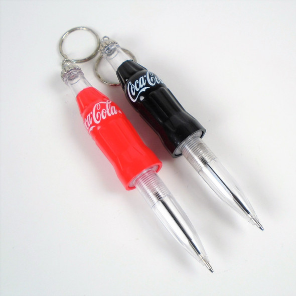 3" Soft Drink Bottle Key Chain w/ Pen Inside 12 per pk   .60 ea ch