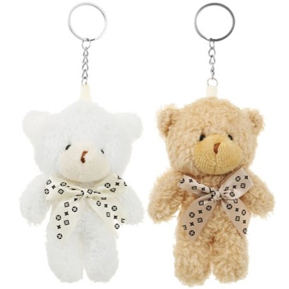 5" Plush Bear Keychains Brown/White w/ Scarf  12 per pk  .62 ea