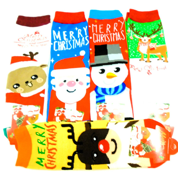  Soft & Stretchy Christmas Theme Socks  Mix Style  (6376).75 per pair 
