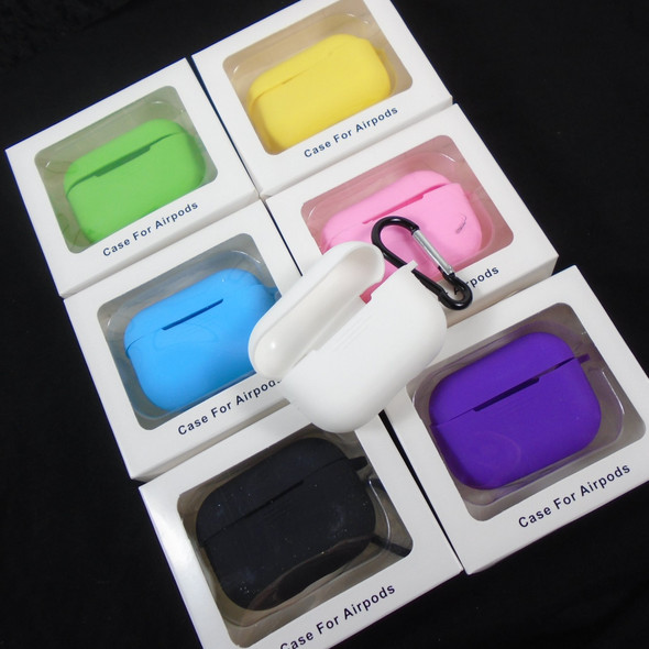 2.25" Silicone Case Cover for Airpod Case w/ Keychain CLip Asst ColorS  12 per pk .66 each