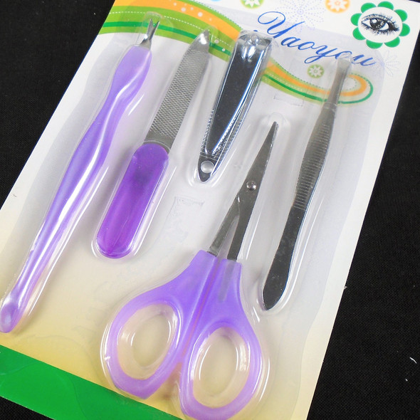 5 Pc Mixed Color Manicure/Nail Clipper Set  .66 each set 