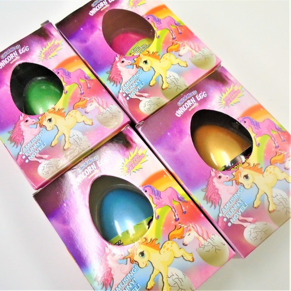 Hatch Your Own UNICORN Egg 1-dz counter display bx   .75 each