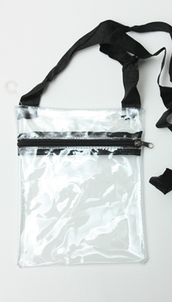  5.5" X 7.5" Zipper Clear Side Bag w/ Lg. Strap .65 each