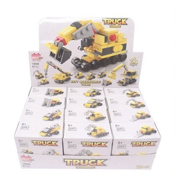 DIY Engineering Vehicle Block Sets  12 per display Mixed Styles .75 each