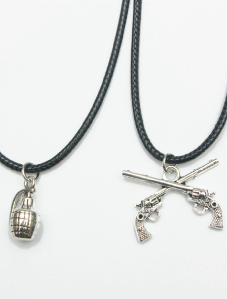 2 - Pack Black Cord Necklace w/ Ammunition 12 Pks of 2