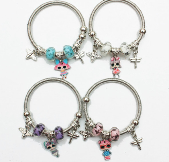 So Cute Girl's Silver Spring Style Charm Bracelets .62 each 