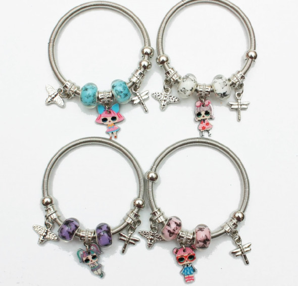 So Cute Girl's Silver Spring Style Beach Charms Bracelet .60 each 