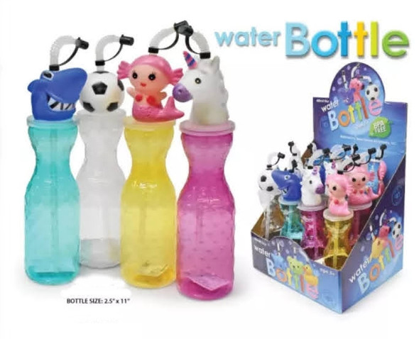 11" Reusable Water Bottle w/ Straw Mix Styles  $2.40 Each