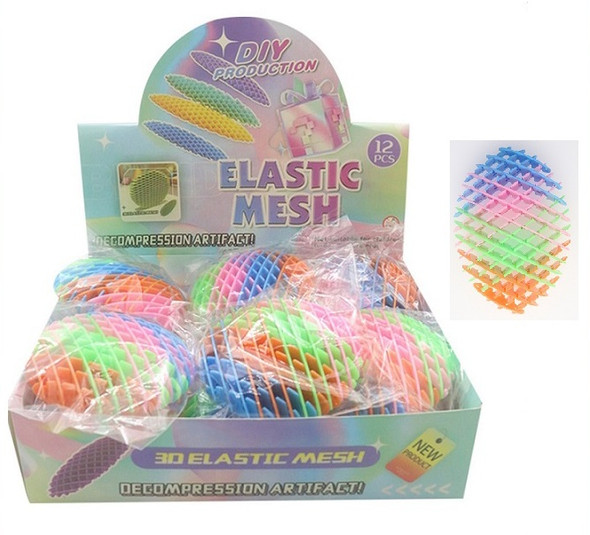 3D Elastic Mesh Toy Multi Color .70 Each