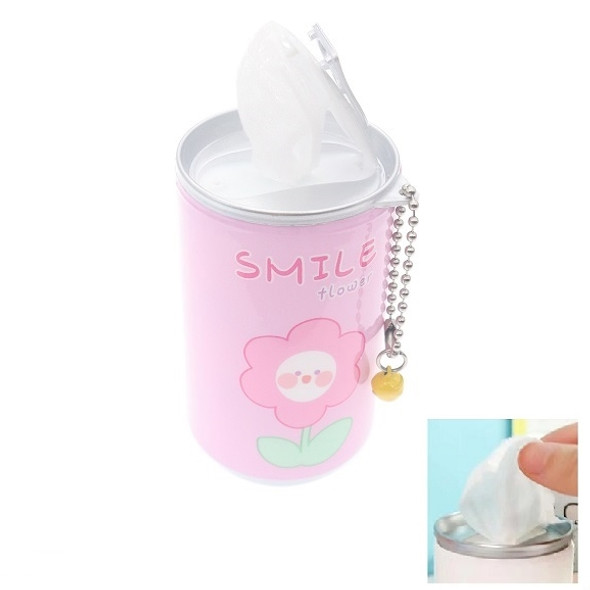 3.25" Tall Can Smile Flowers  Keychain w/ Wet Wipes .65 each