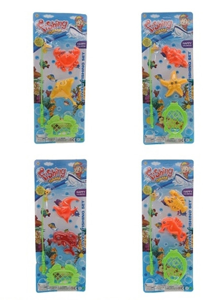 4 Pc Fishing Set Mixed Sea Creatures .65 Each Set