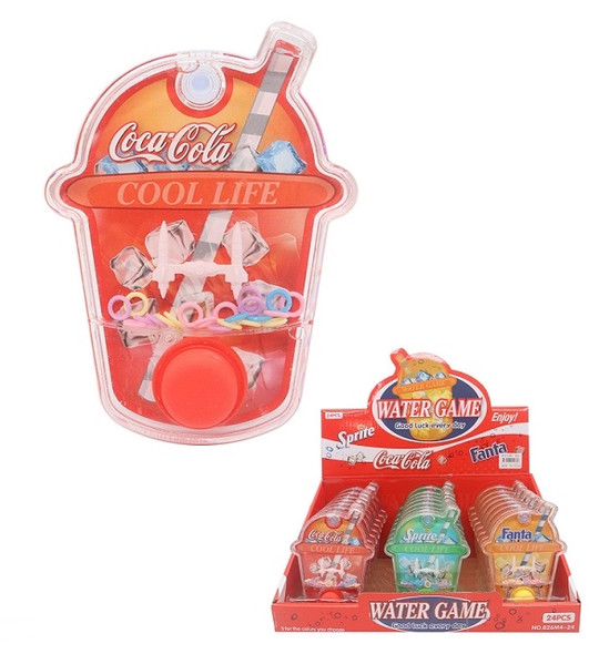  4.5" Soft Drink Theme Cup Water Toys  24 per display bx .62 each