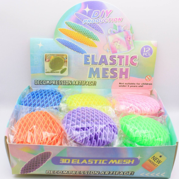 3D Elastic Mesh Toy Asst Color .70 Each
