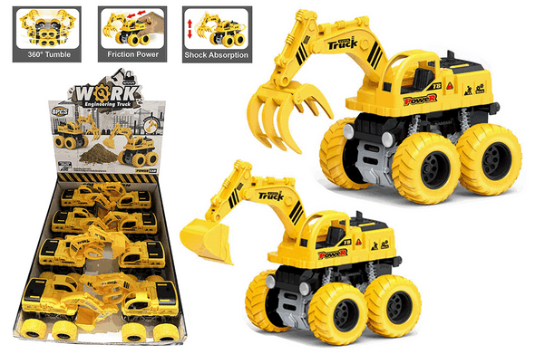 4" X 6" Excavator Construction Vehicle  8 pcs per display bx  $1.80 ea