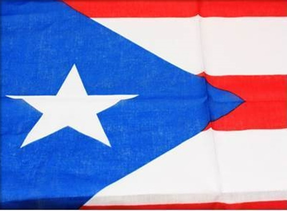 Bandana Puerto Rico Country Flag  100% Cotton .58 ea