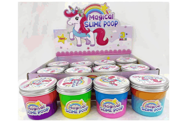 2.75" Jar Unicorn Magical Poop 12 pcs per display box .80 Each