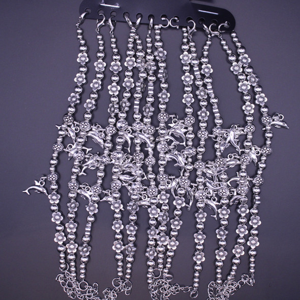 Dolphin Charm Chain Link Bracelet .64 Each
