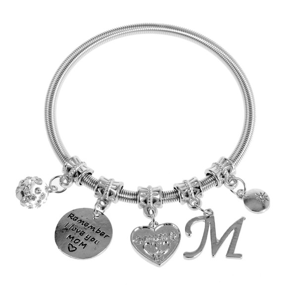 JUST for MOM Gold & Silver Spring Style Bracelet  w/ MOM Theme Charms .62 ea