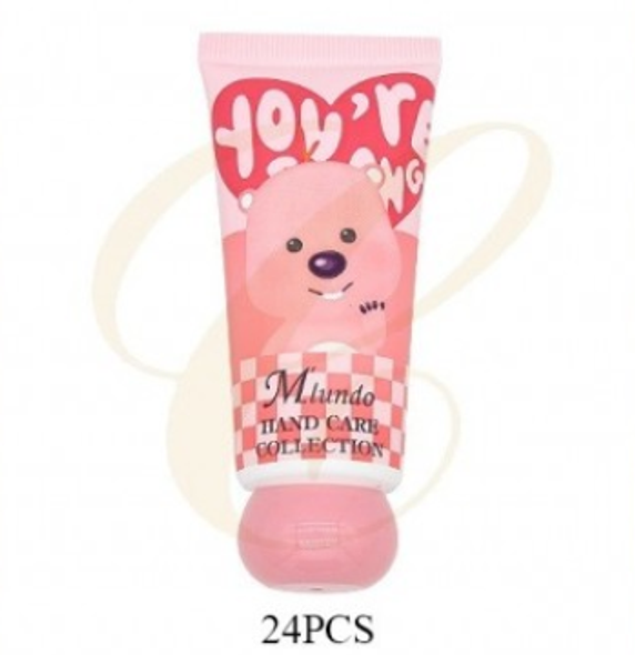 4" Pink Bear Nourishing Hand Cream 24 pcs per display box .75 each
