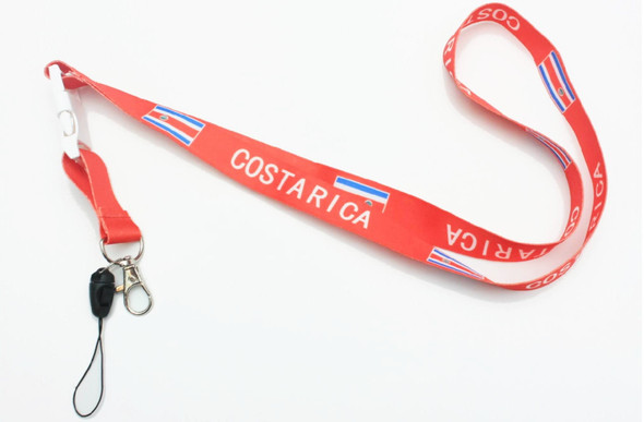 38" Costa Rica Lanyards w/ Key Holder & Clip 12 per pk .64 each