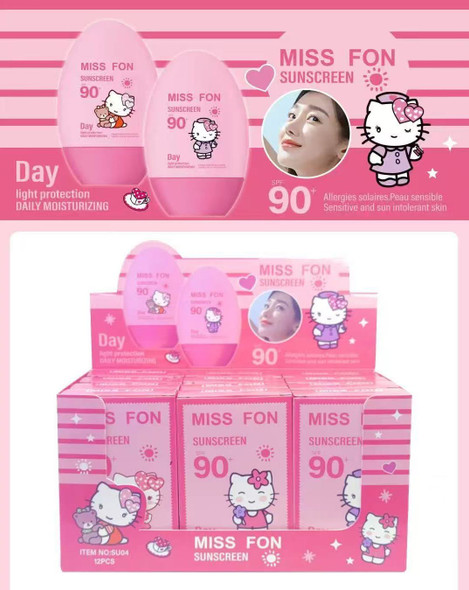4" Sunscreen SPF 90+ Daily Moisturizing Sun Protection 12 pcs per display box $1.25 each