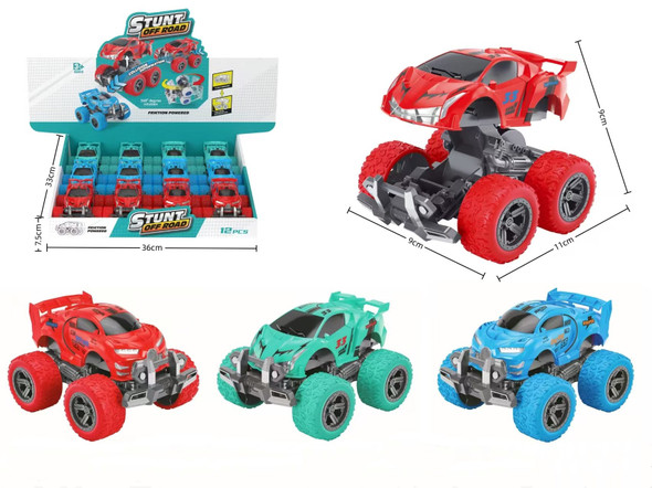 4.3" Stunt Off-Road 360° Friction Car 12 pcs per display box $1.25 each