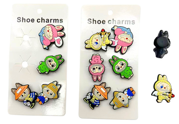 6 Pk Set of Shoe Charms Cute Monster Theme (1552) .75 per set