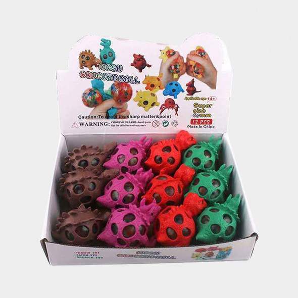 Best Quality 3.5" Super Squishy Dinosaurs w/ Multi Color Beads .68 ea