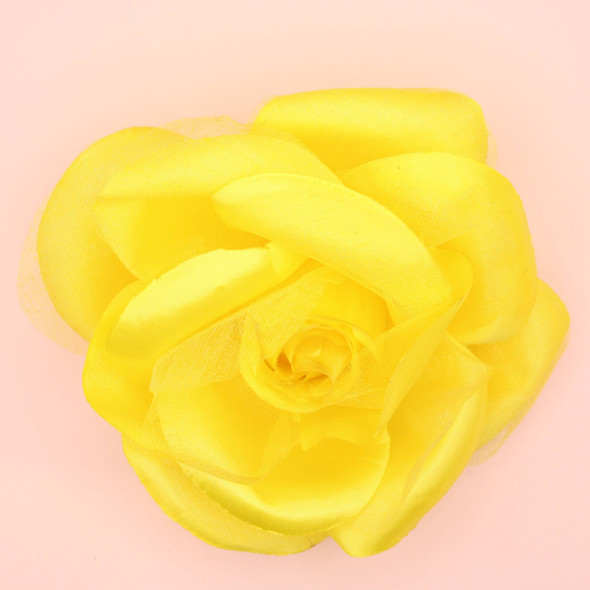 6" All Yellow Flower 3 in 1 Bow .68 ea