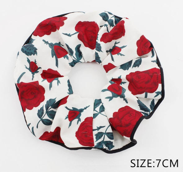 Rose Print Satin Scrunchies .68 each