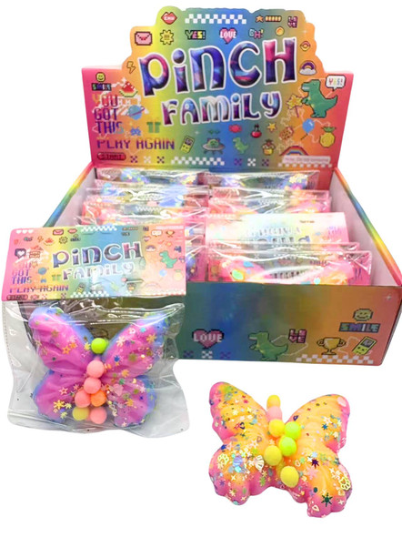 Butterfly Squeeze Toys 16 pcs per display box .93 each