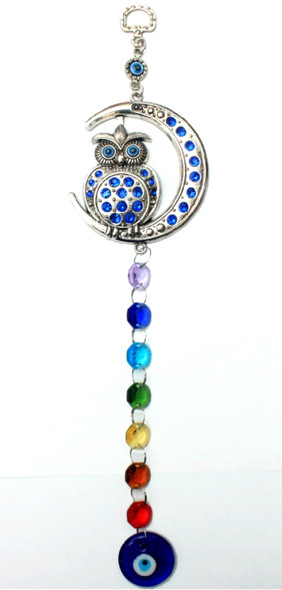 10" Evil Eye Owl Protection Hanger $3.50 each
