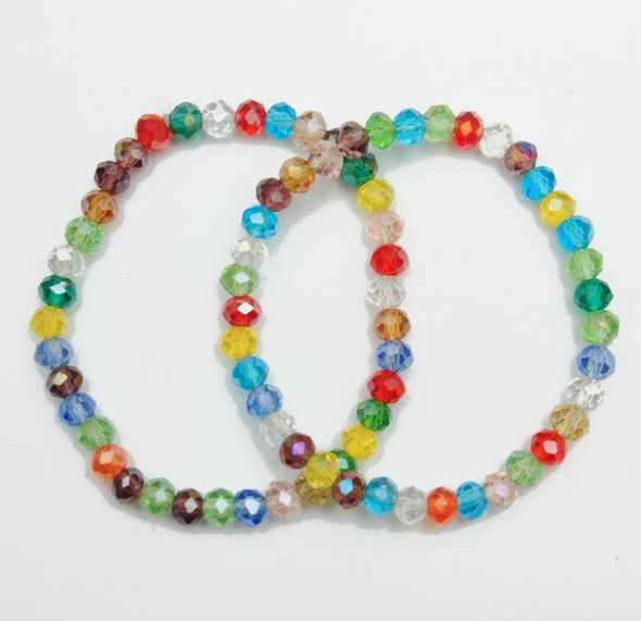 BEST BUY 2 Pack Crystal Stone Stretch Bracelets Multi Color .68 per set 