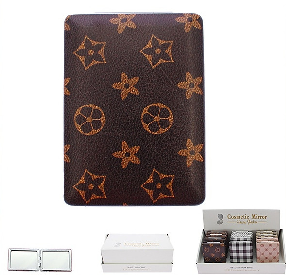 Mixed Patterns Double Sided Rectangle Compact Mirror $1.87 Each