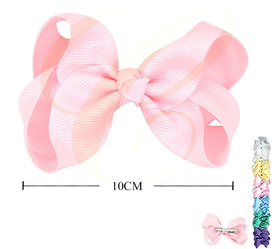 3.9" Gator Clip Hair Bow Pastel Colors 24 pcs per pk .34 each