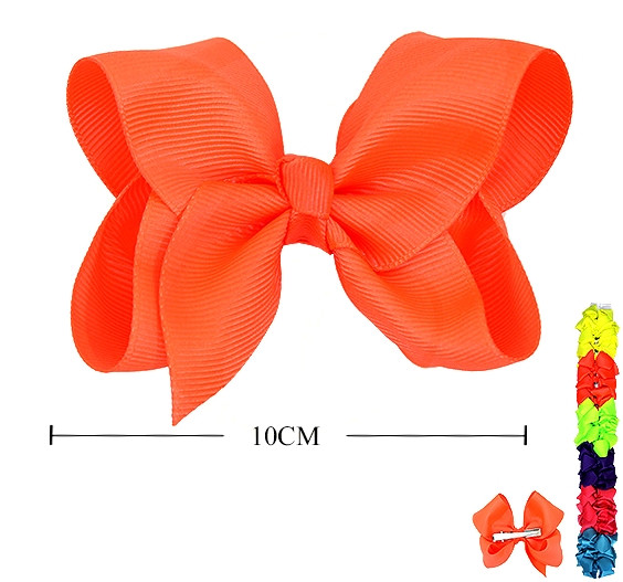 3.9" Gator Clip Hair Bow Asst Colors 24 pcs per pk .34 each