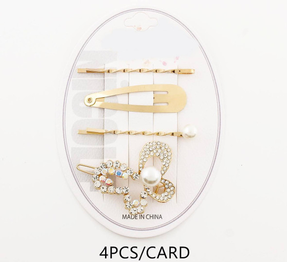4 Pc Pearl Butterfly Hair Pin Set .68 each set